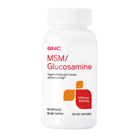 GNC MSM Glucosamine 500mg complément alimentaire - vue de face