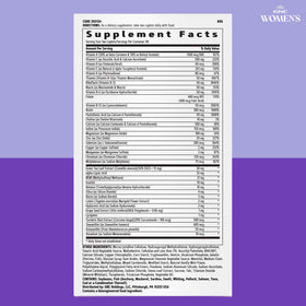 GNC Multivitamine Active Femme composition nutritionnelle