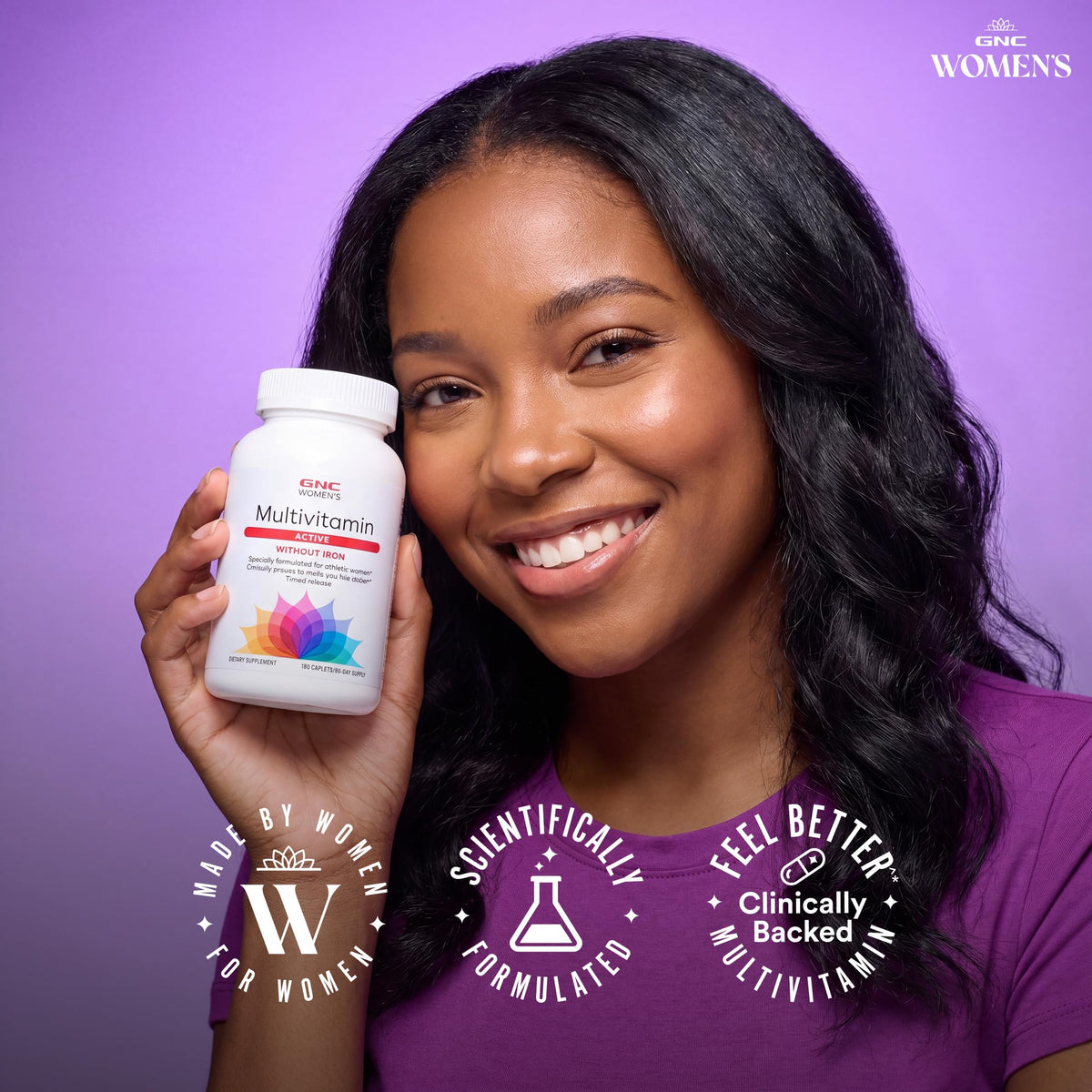 GNC Multivitamine Active Femme emballage et instructions