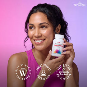 GNC Multivitamines Actives Femmes 90 Capsules sur une surface plane
