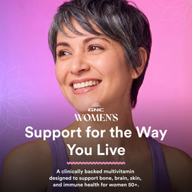 GNC Multivitamines Femmes 50 Plus, vue latérale