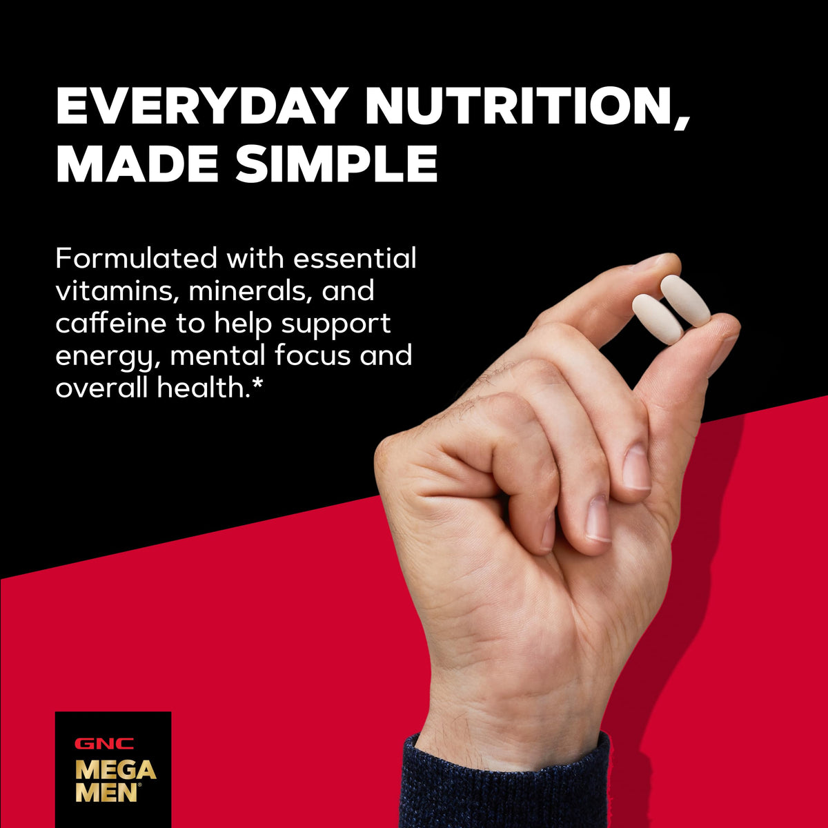GNC Multivitamines Mega Men 180 Capsules - ouverture du flacon