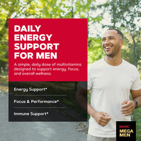 GNC Multivitamines Mega Men 180 Capsules - vue de dos