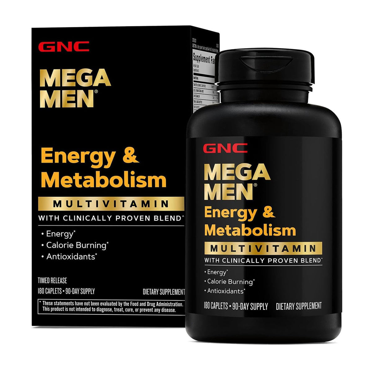 GNC Multivitamines Mega Men 180 Capsules - vue de face