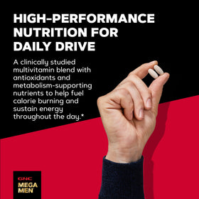 GNC Multivitamines Mega Men Énergie & Métabolisme 90 comprimés avec dosette