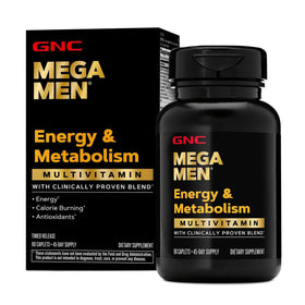GNC Multivitamines Mega Men Énergie & Métabolisme 90 comprimés vue de face