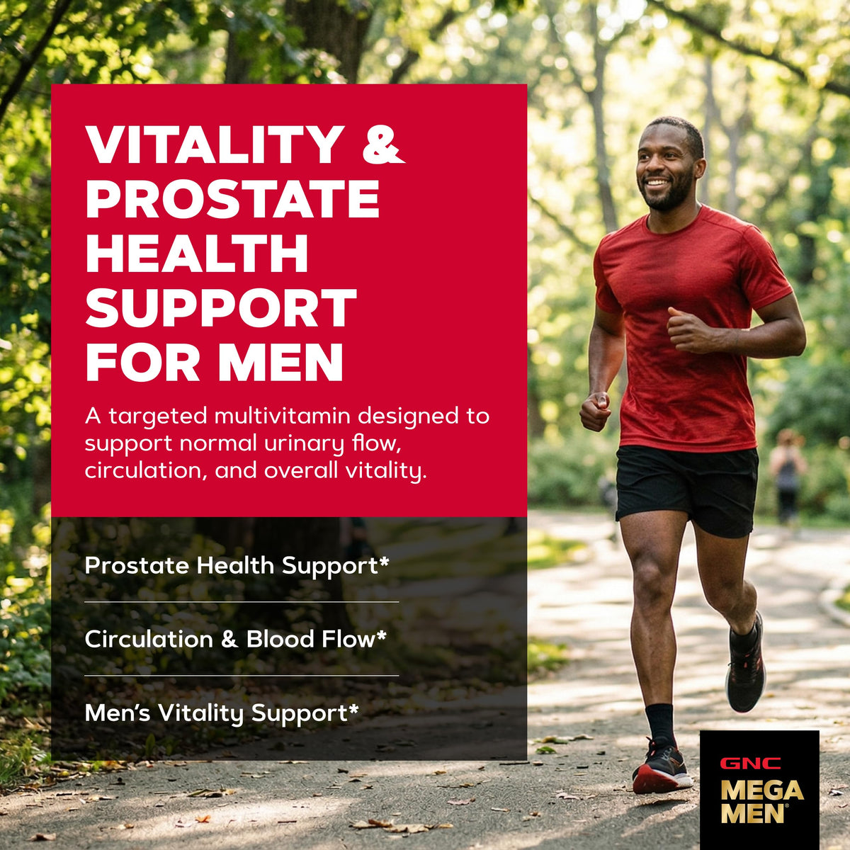 GNC Multivitamines Mega Men Prostate et Virilité 90 Comprimés, vue arrière