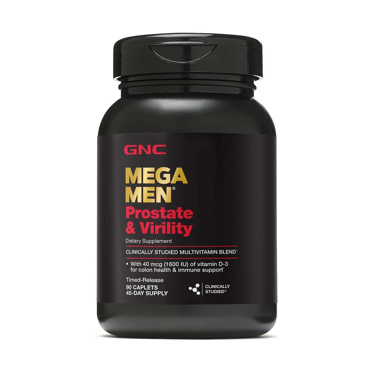 GNC Multivitamines Mega Men Prostate et Virilité 90 Comprimés, vue avant