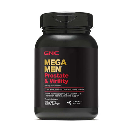 GNC Multivitamines Mega Men Prostate et Virilité 90 Comprimés, vue avant