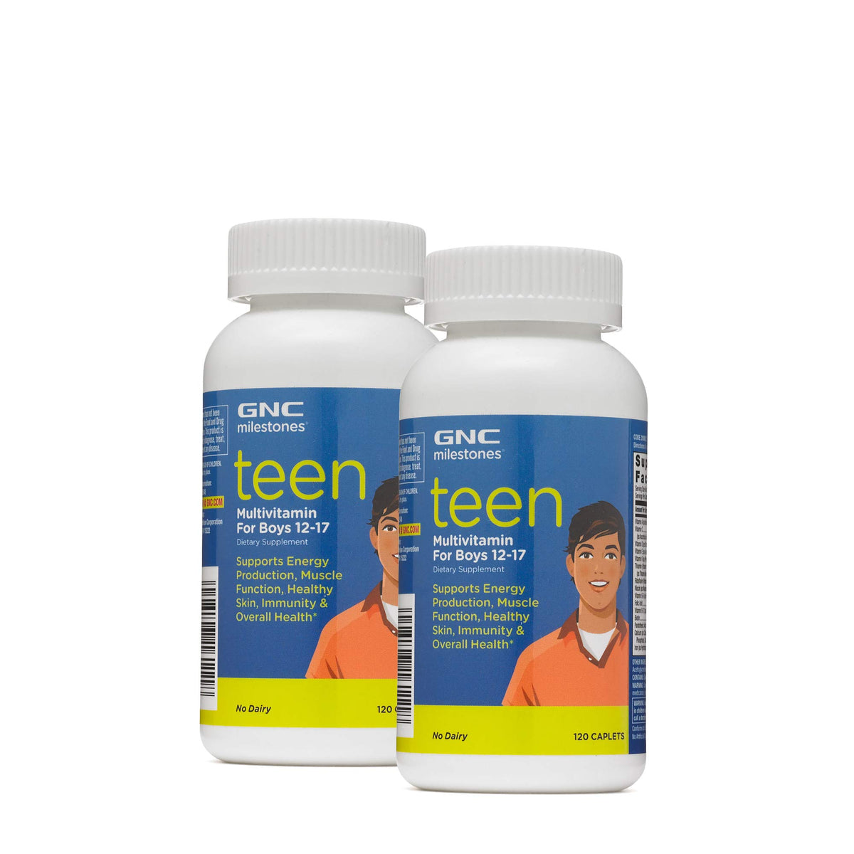 GNC Multivitamines pour Garçons 12-17 ans, pack de 120 comprimés