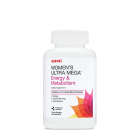 GNC Multivitamines Ultra Mega 180 comprimés avec étiquette détaillée