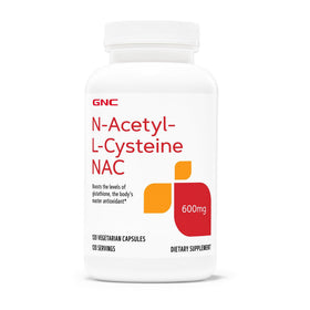 GNC N-Acetyl-L-Cysteine NAC 600mg 120 capsules végétariennes vue de face