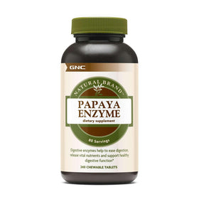 GNC Papaya Enzyme 240 comprimés à croquer, vue de face