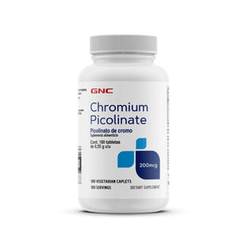 GNC Picolinate de Chrome 200mcg flacon avant avec 180 portions