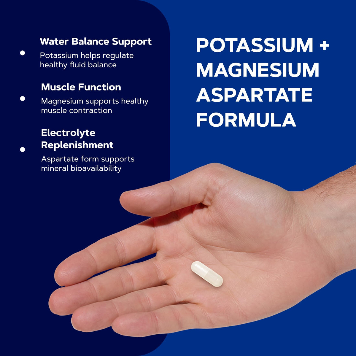 GNC Potassium et Magnésium Aspartate 250mg côté de la boîte
