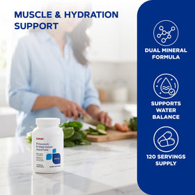 GNC Potassium et Magnésium Aspartate 250mg dos de la boîte