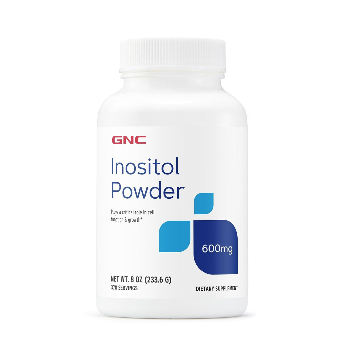 GNC Poudre d'Inositol 600mg contenant de 378 portions, vue de face