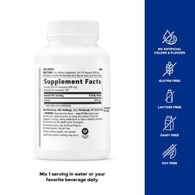 GNC Poudre d'Inositol 600mg, environnement de présentation sur un plan de travail