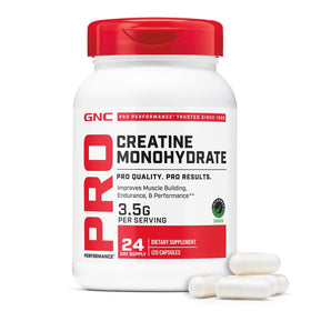 GNC Pro Performance Créatine Monohydrate 120 capsules côté
