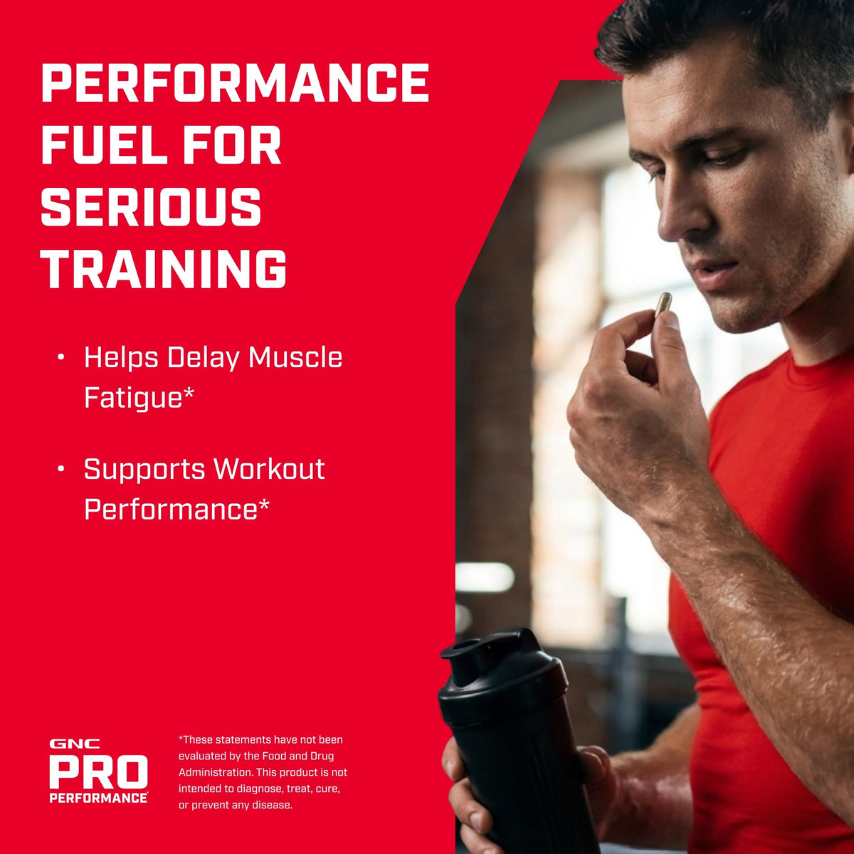 GNC Pro Performance Créatine Monohydrate 120 capsules en situation d'utilisation