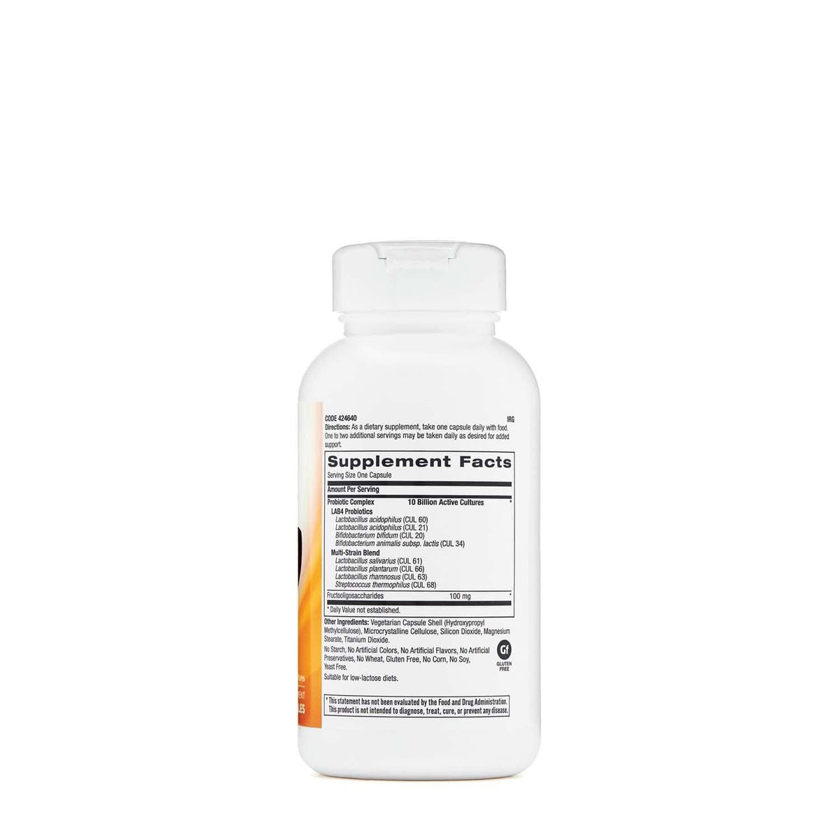 GNC Probiotic Complex capsules avec étiquette et informations