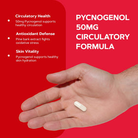 GNC Pycnogenol 50mg flacon ouvert avec capsules