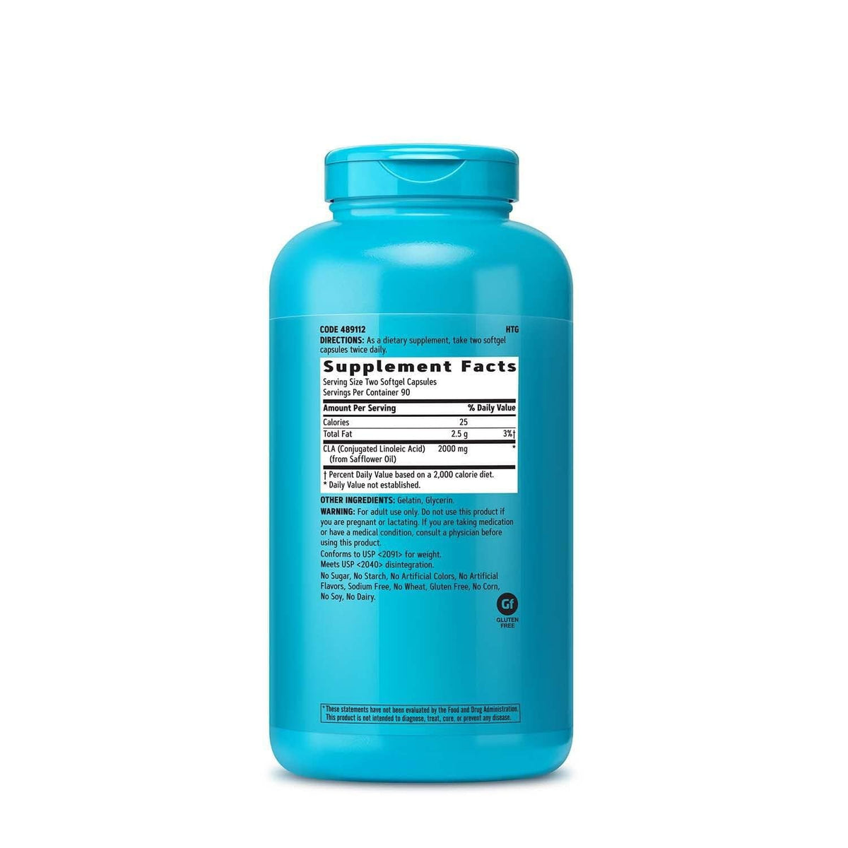 GNC Total Lean CLA 180 Capsules côté avec étiquette