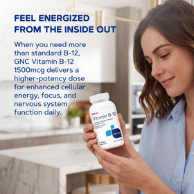 GNC Vitamine B-12 1500mcg, capsules avec des ingrédients