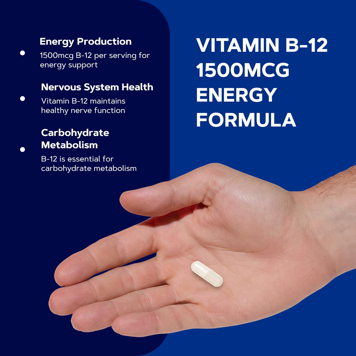 GNC Vitamine B-12 1500mcg, présentation du produit sur une table