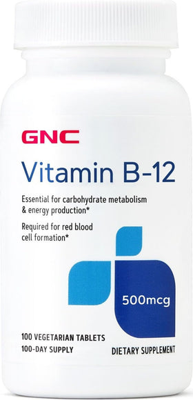 GNC Vitamine B-12 500mcg boîte avant vue