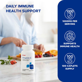 GNC Vitamine C 1000 mg comprimés sur une table