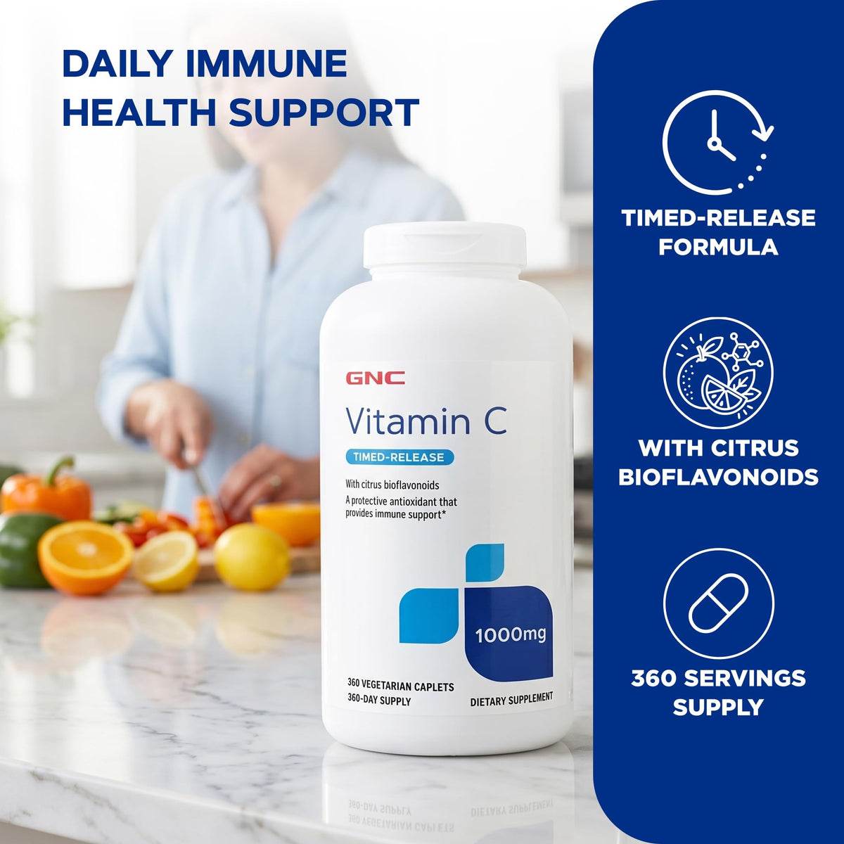 GNC Vitamine C 1000mg ingrédients listés