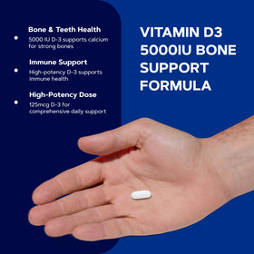 GNC Vitamine D3 125mcg, boîte ouverte montrant les tablettes