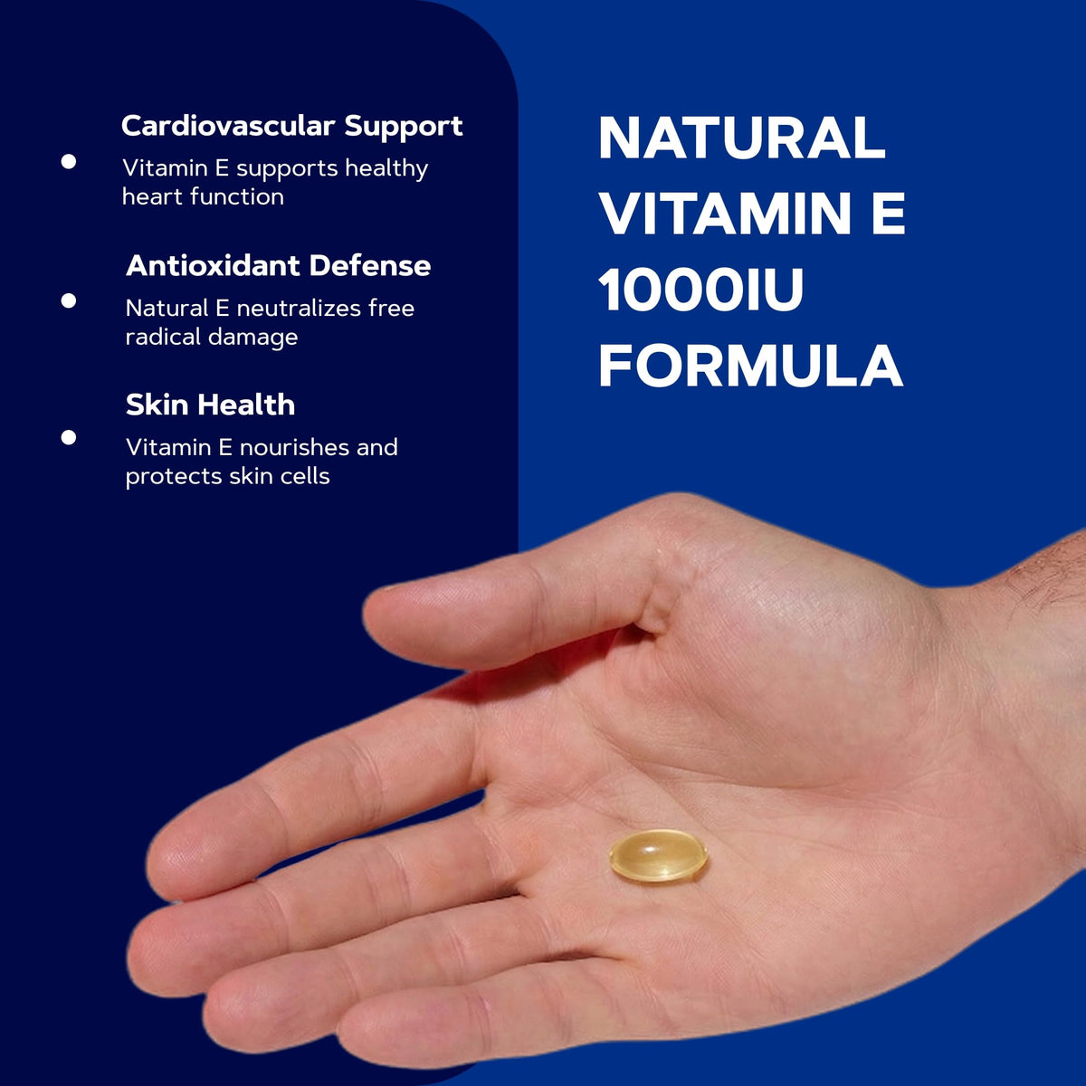 GNC Vitamine E 1000IU 60 gélules souples avec étiquette