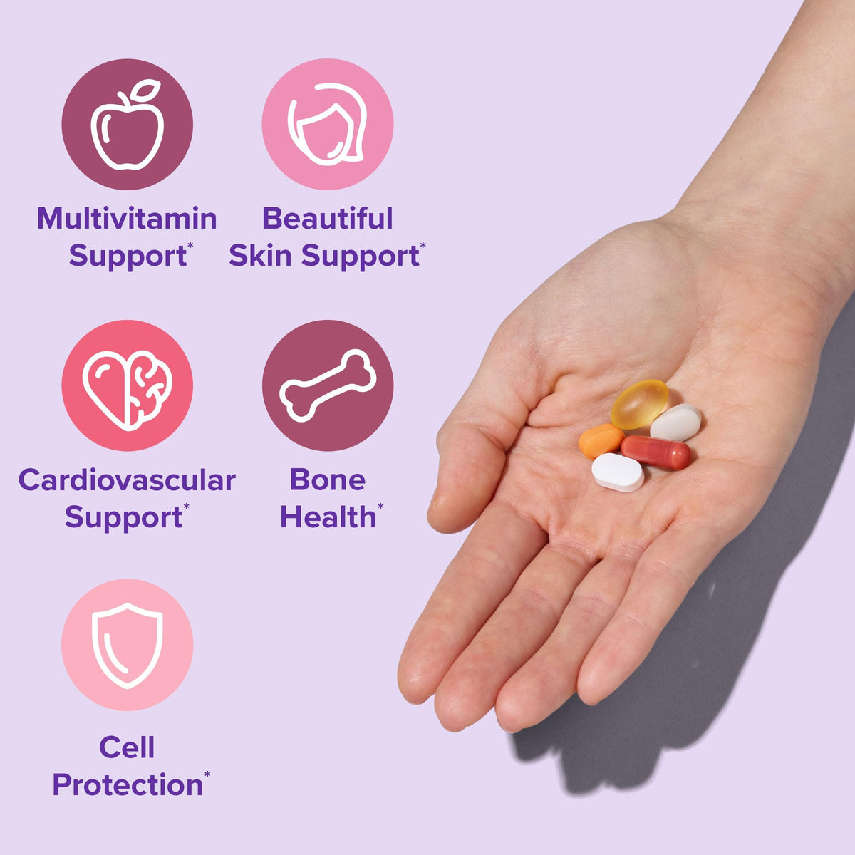 GNC Vitapak Femme 40+ Multivitamines 5-en-1 vue arrière de l'emballage