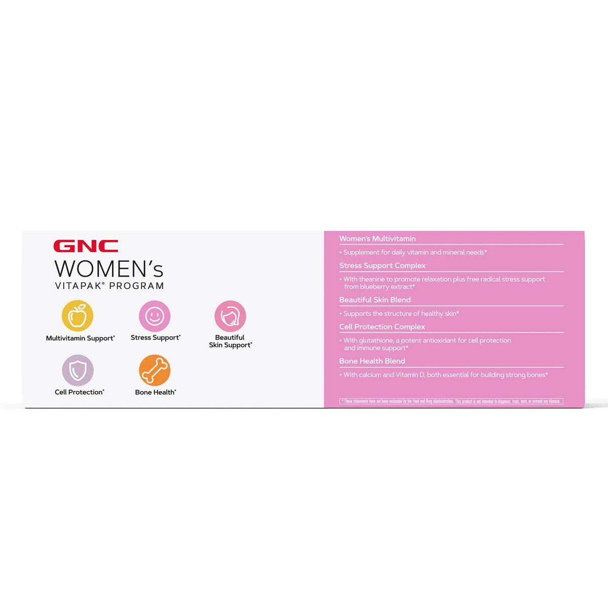 GNC Vitapak Femmes 30+ capsules à l'intérieur de la boîte