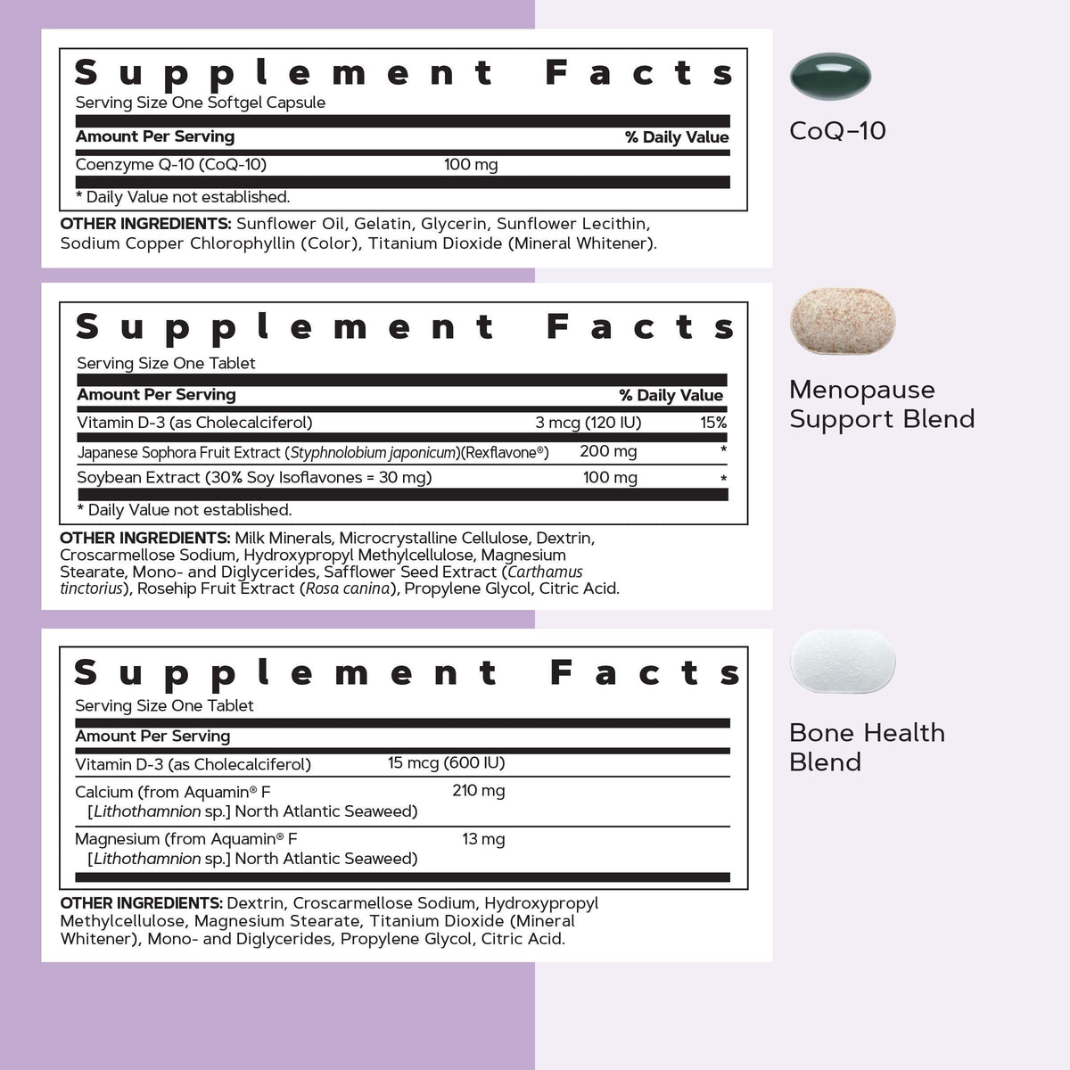 GNC Vitapak Femmes 50+ Multivitamines côté du paquet