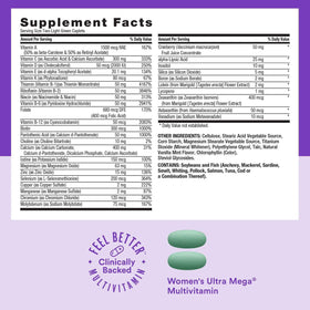 GNC Vitapak Program Femme 7 en 1, ingrédients principaux