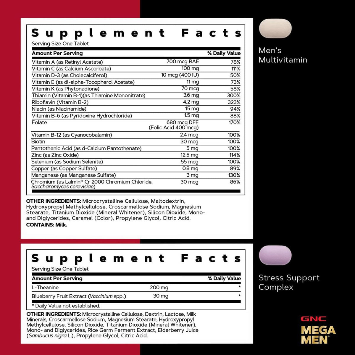 GNC Vitapak Program Hommes 30+ capsules en gros plan