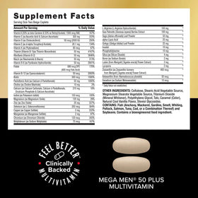GNC Vitapak Programme Mega Men 50 Plus paquet arrière