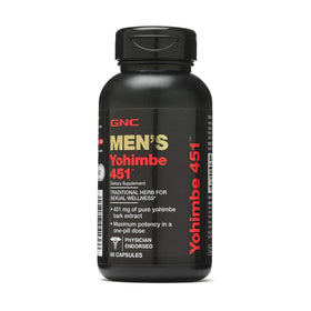 GNC Yohimbe 451 Extrait Pur 60 Capsules vue de face