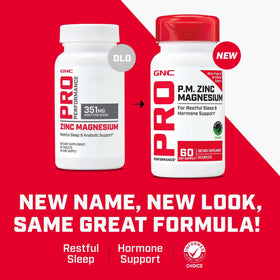 GNC Zinc Magnesium 60 comprimés sur une table