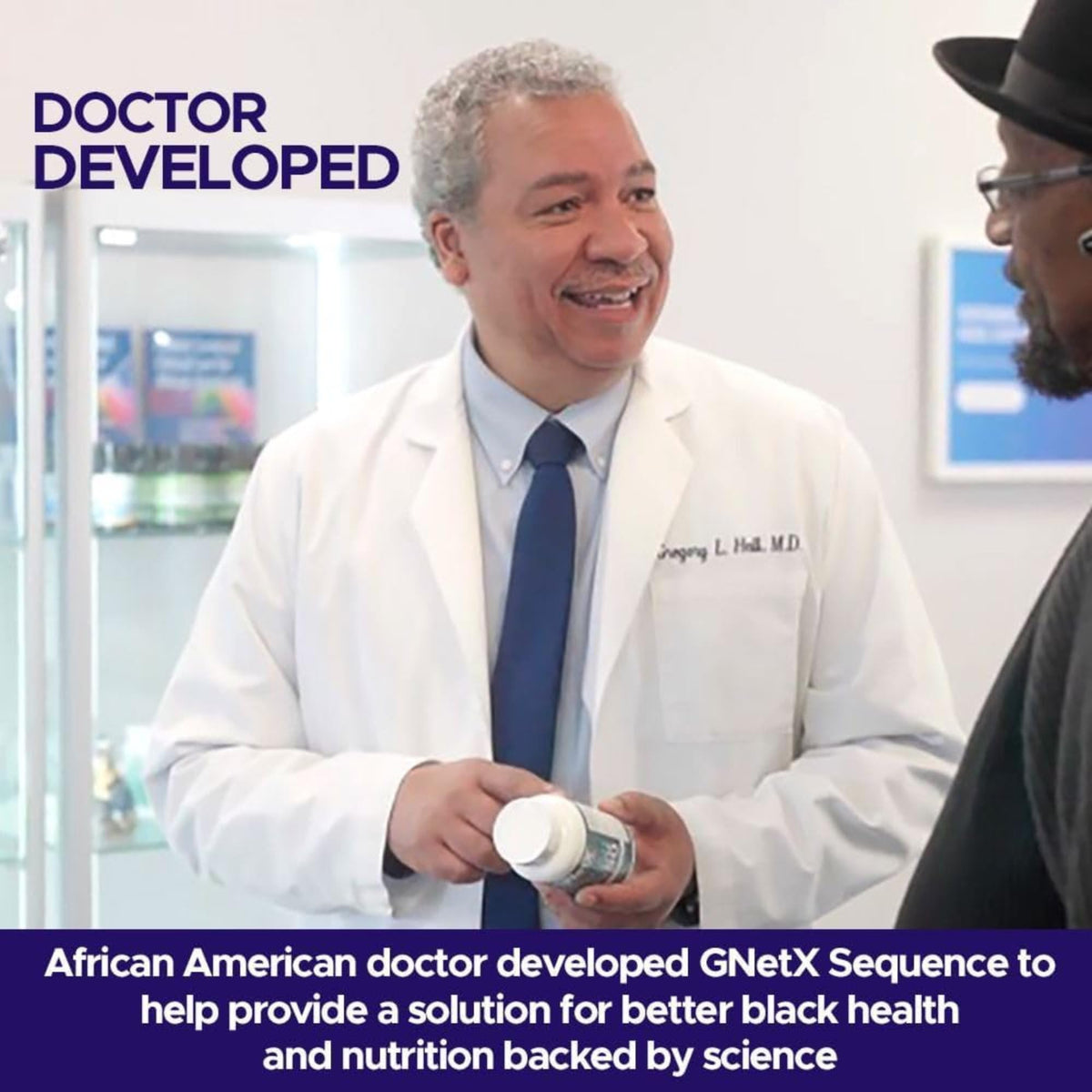 GNetX Multivitamines pour Hommes Afro-Américains - ingrédients listés sur l'emballage