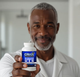 GNetX Multivitamines pour Hommes Afro-Américains - vue latérale de l'emballage