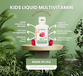 Go Healthy Natural Multivitamine Liquide Enfants 30 Servings détails de la bouteille