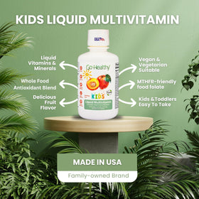 Go Healthy Natural Multivitamine Liquide Pêche Mangue vue de dos