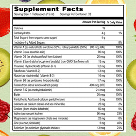 Go Healthy Natural Multivitamines Liquides 32 Portions Pêche Mangue ingrédients