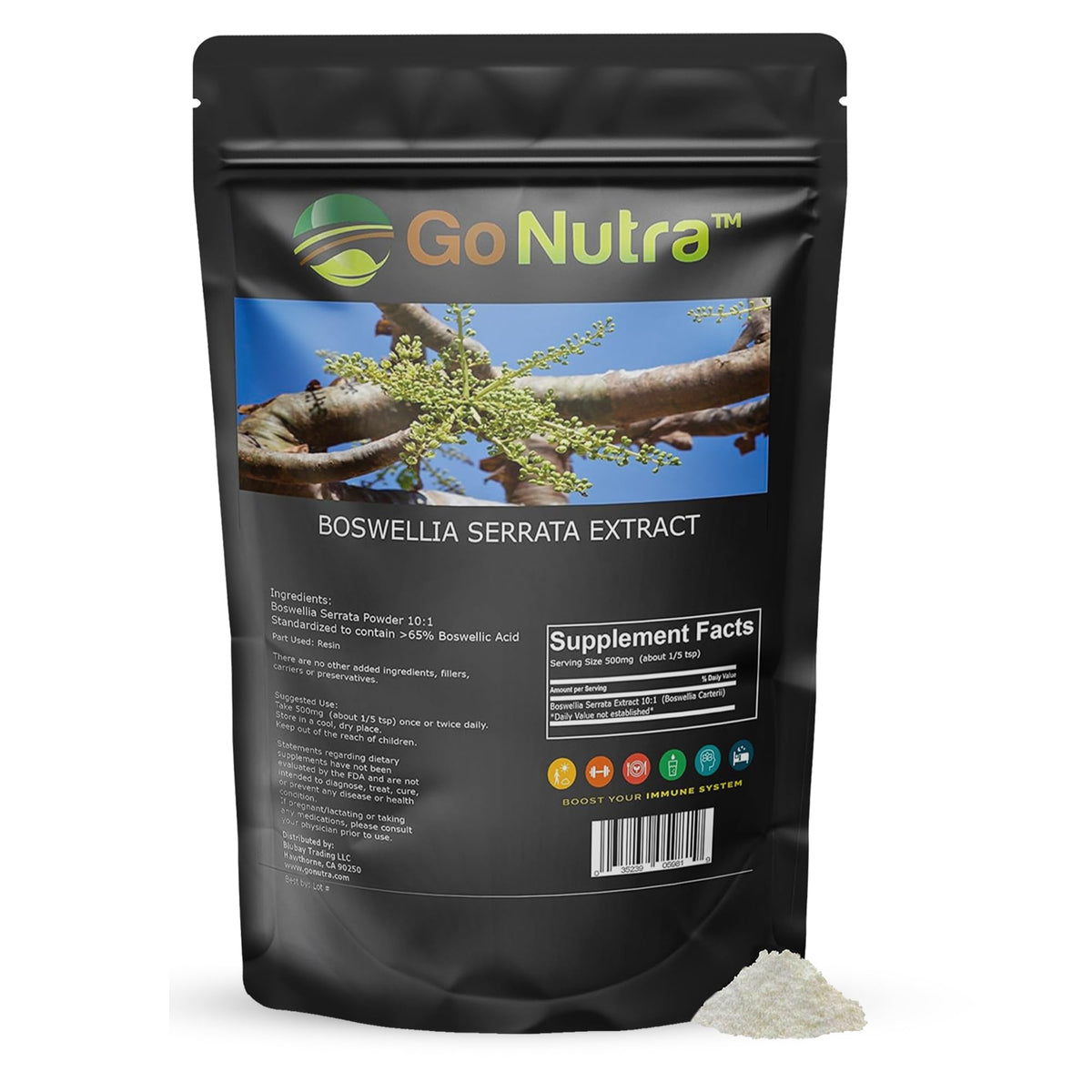Go Nutra Poudre d'Extrait de Boswellia Serrata 240g et ses bienfaits