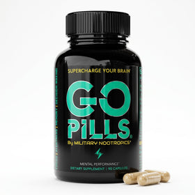 GO PILLS Complément Alimentaire Performance Mentale 1425mg, vue de face
