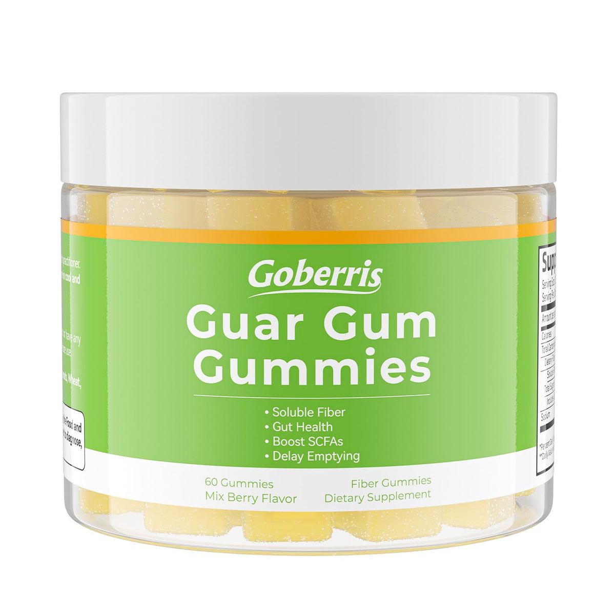Goberris Gummies de Gomme de Guar 60 unités, emballage avant